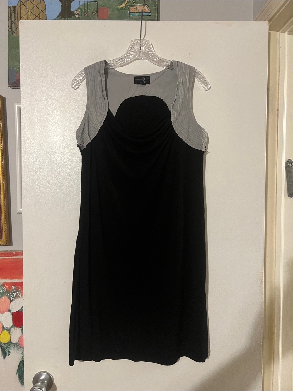 Alexander McQueen for target black sleeveless dress with gray detail